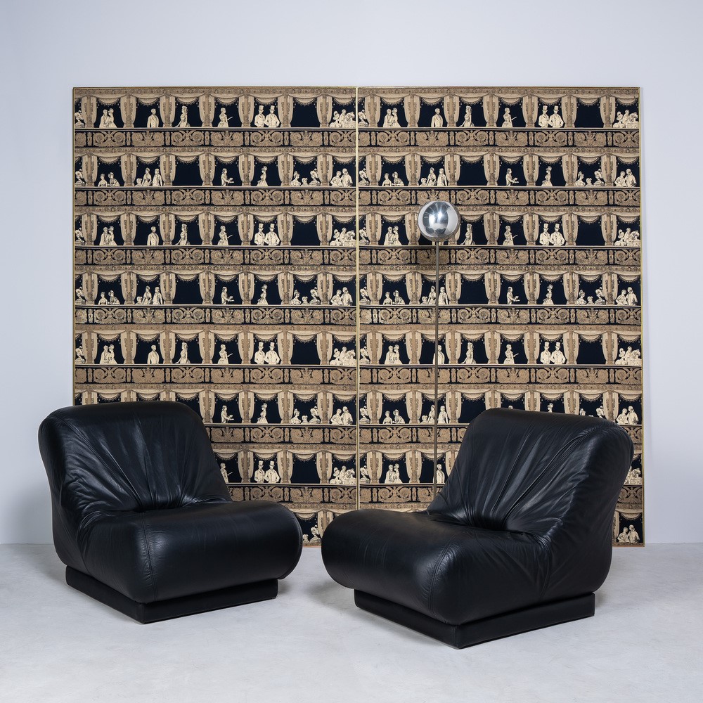 Fornasetti, Pannello in tessuto e legno