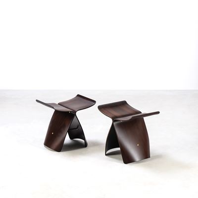 Sori Yanagi, Coppia sgabelli Butterfly per Vitra