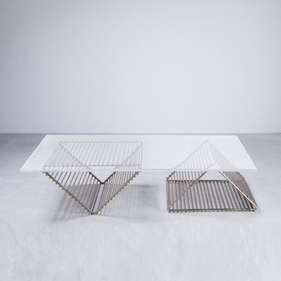 François Arnal, Tavolo multifunzione in plexiglass e acciaio