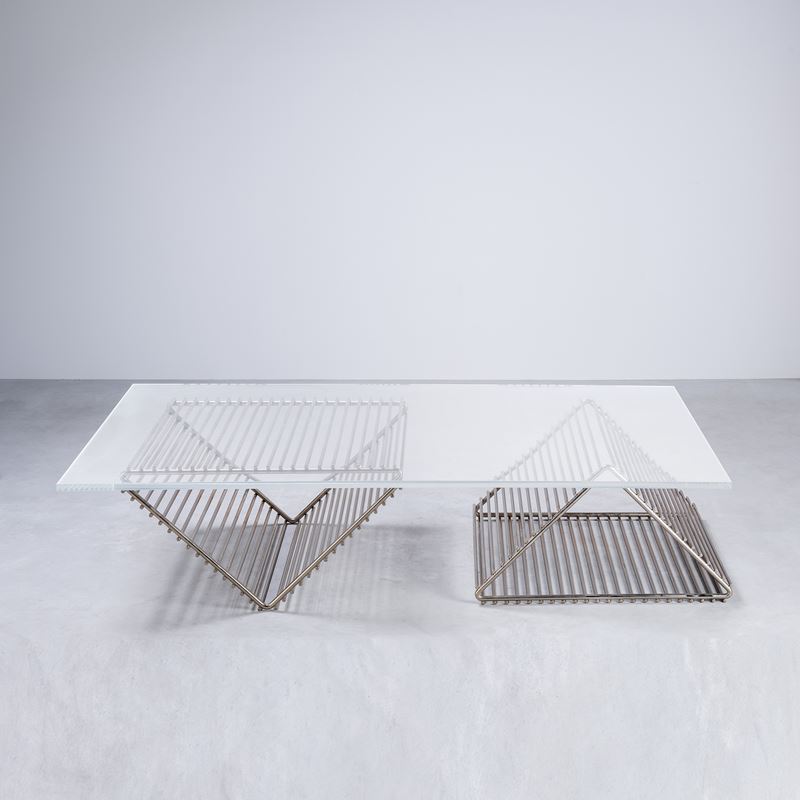 François Arnal, Tavolo multifunzione in plexiglass e acciaio