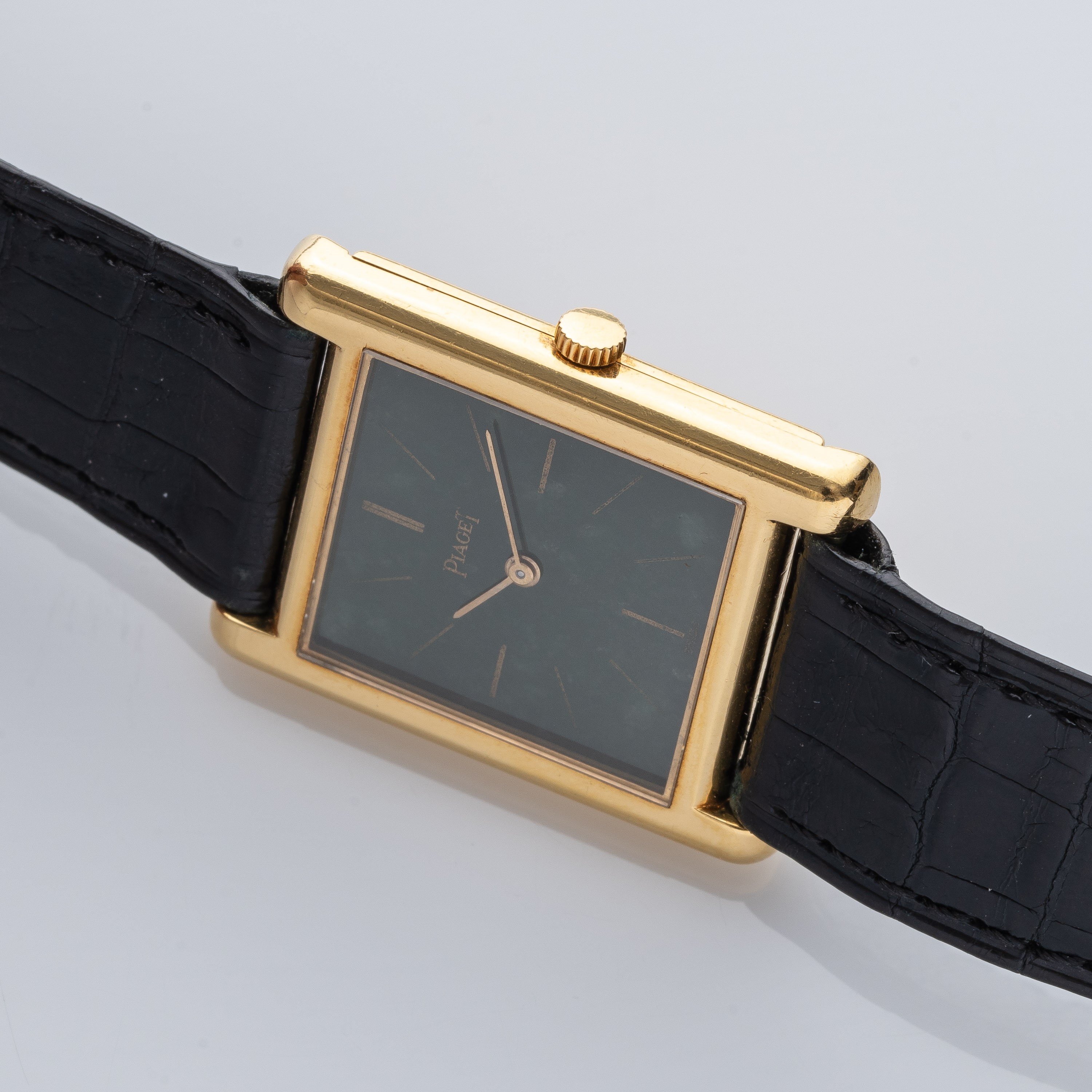 Piaget - Tank — orologio da polso in oro giallo 18 kt con quadrante in giada verde