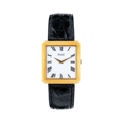 Protocole 9154, orologio da polso in oro giallo 18 kt con quadrante bianco