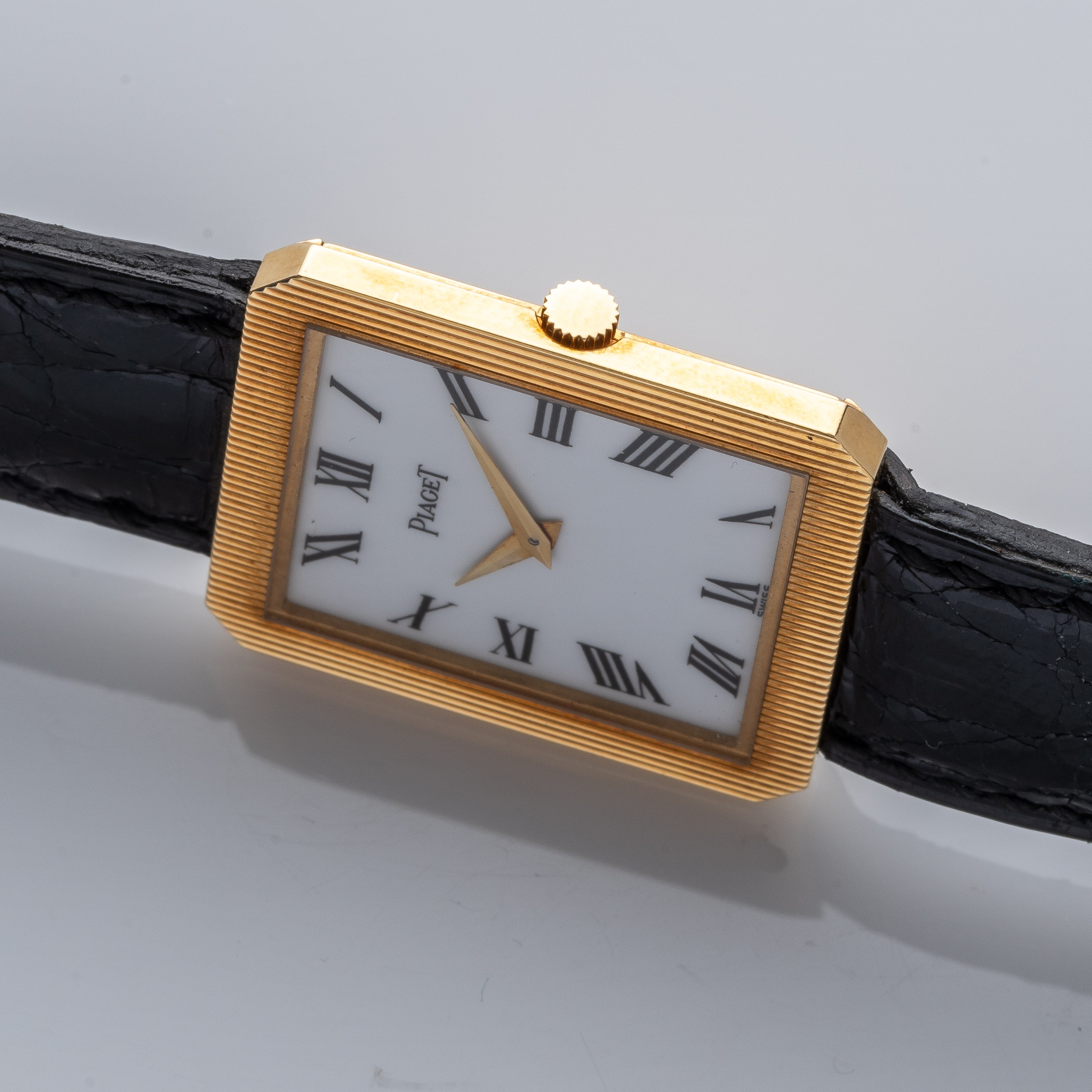 Piaget - Protocole 9154, orologio da polso in oro giallo 18 kt con quadrante bianco