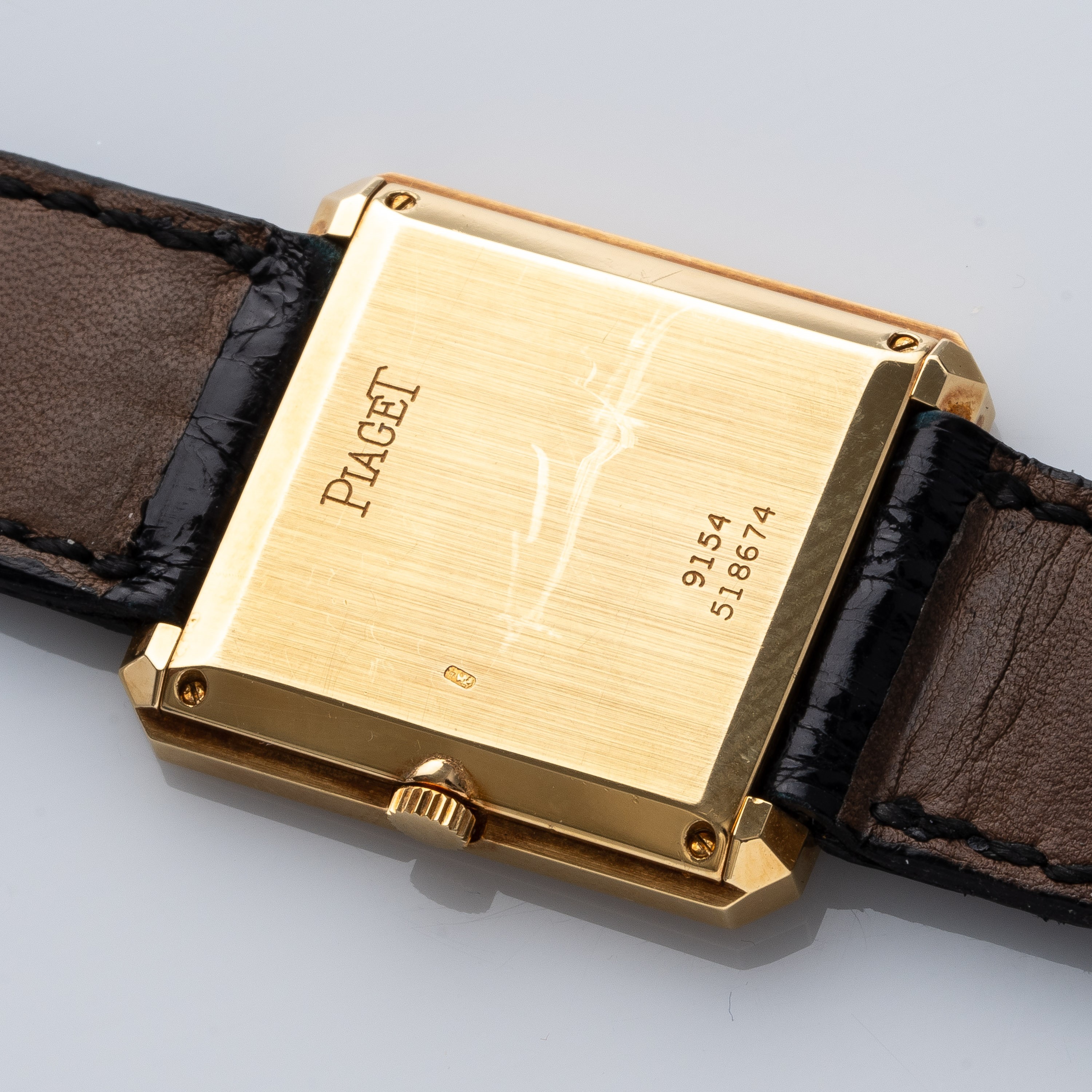 Piaget - Protocole 9154, orologio da polso in oro giallo 18 kt con quadrante bianco