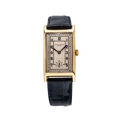 Orologio Curvex Tank allongé in oro 18 kt a carica manuale