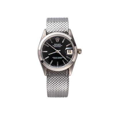 Datejust Lady 6624 (1968) – orologio da donna in oro bianco 18 kt con quadrante nero