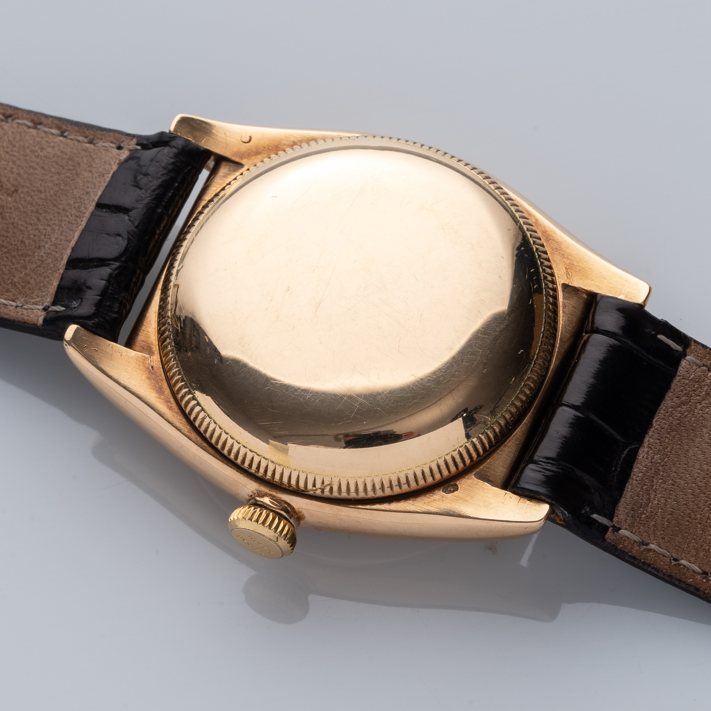 Rolex - Ovetto — orologio da polso “Solo Tempo” in oro rosa con quadrante bianco