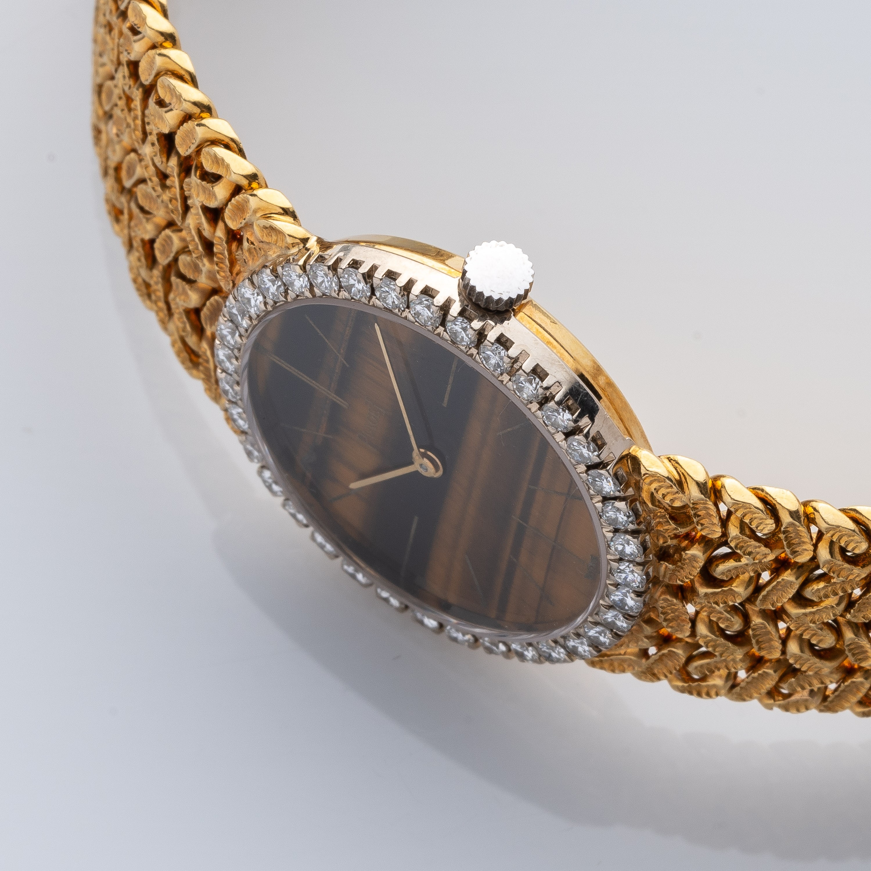 Piaget - Orologio da donna con bracciale integrato, carica manuale, oro 18 kt e quadrante in occh...