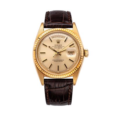 Day-Date 1803 in oro giallo 18kt con datario in inglese