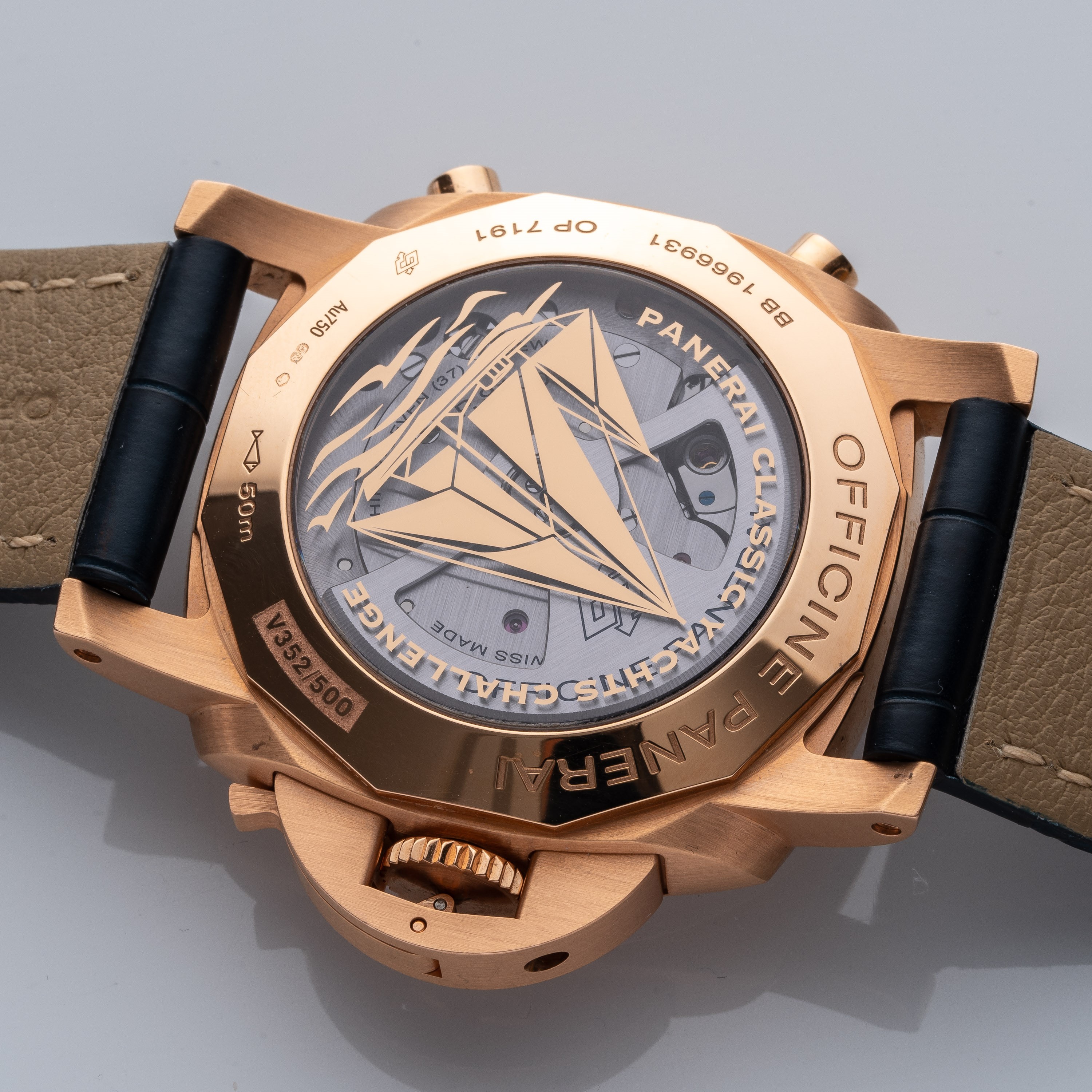 Panerai - Luminor Yach Challenge Flyback Chrono (PAM01020), cronografo flyback automatico in oro ...