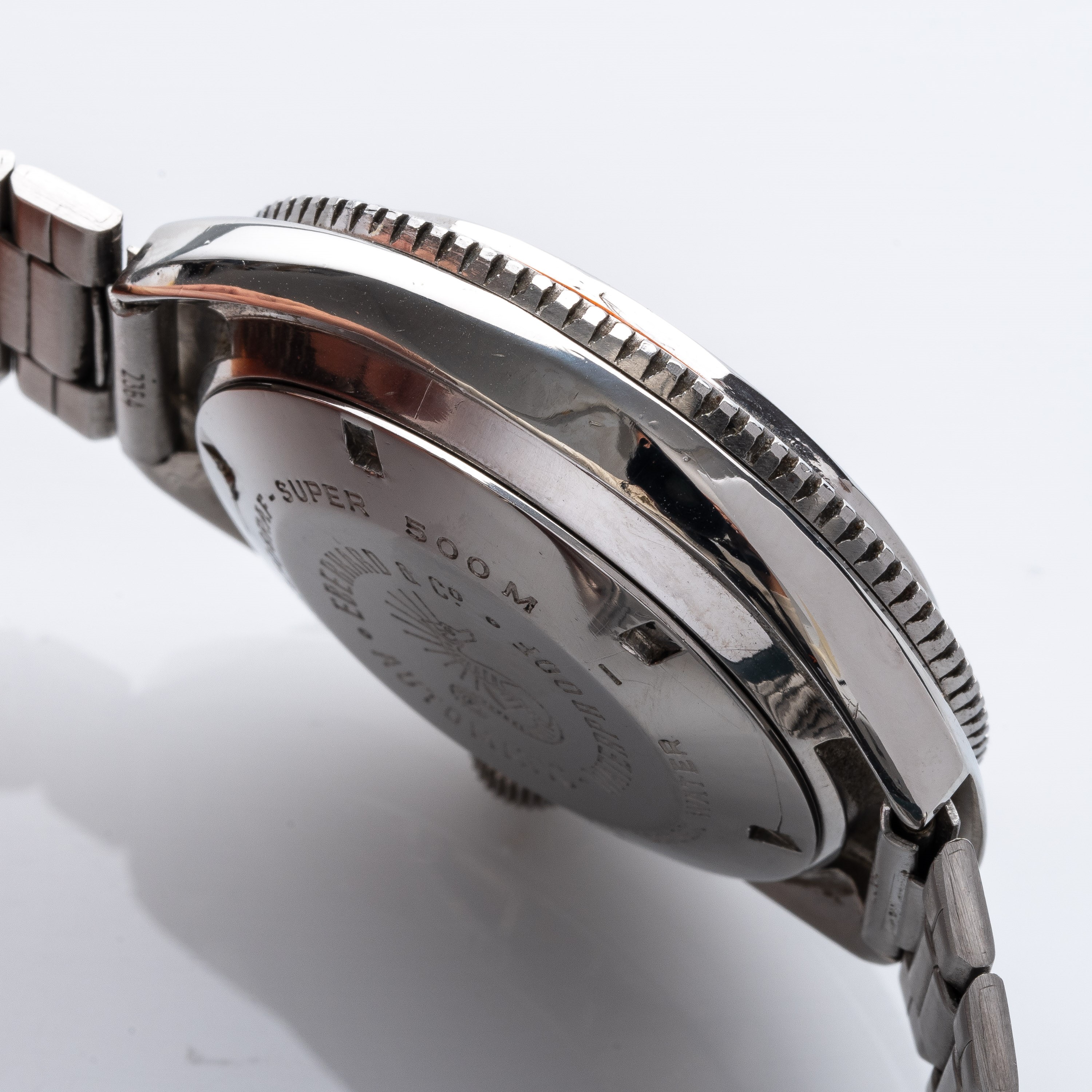 Eberhard - Scafograf Super 500M, orologio automatico in acciaio con ghiera in bakelite arancione ...
