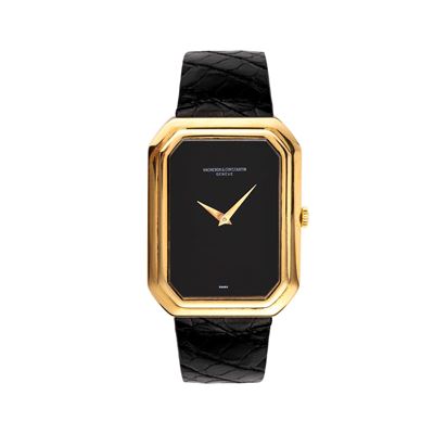 Orologio da polso Octagonal in oro giallo 18 kt con quadrante in onice