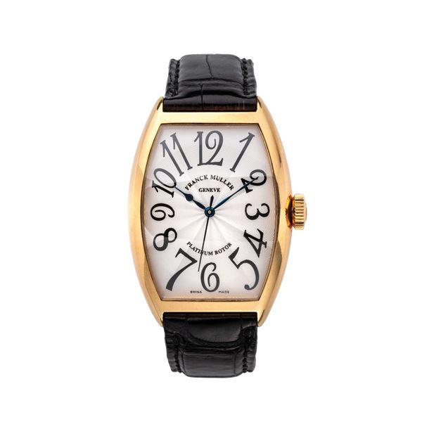 FRANCK MULLER - FRANK MULLER - CASABLANCA OROLOGIO A CARICA AUTOMATICA IN ORO GIALLO 18KT CON CASSA A CUSCINO E QUADRANTE BIANCO. 