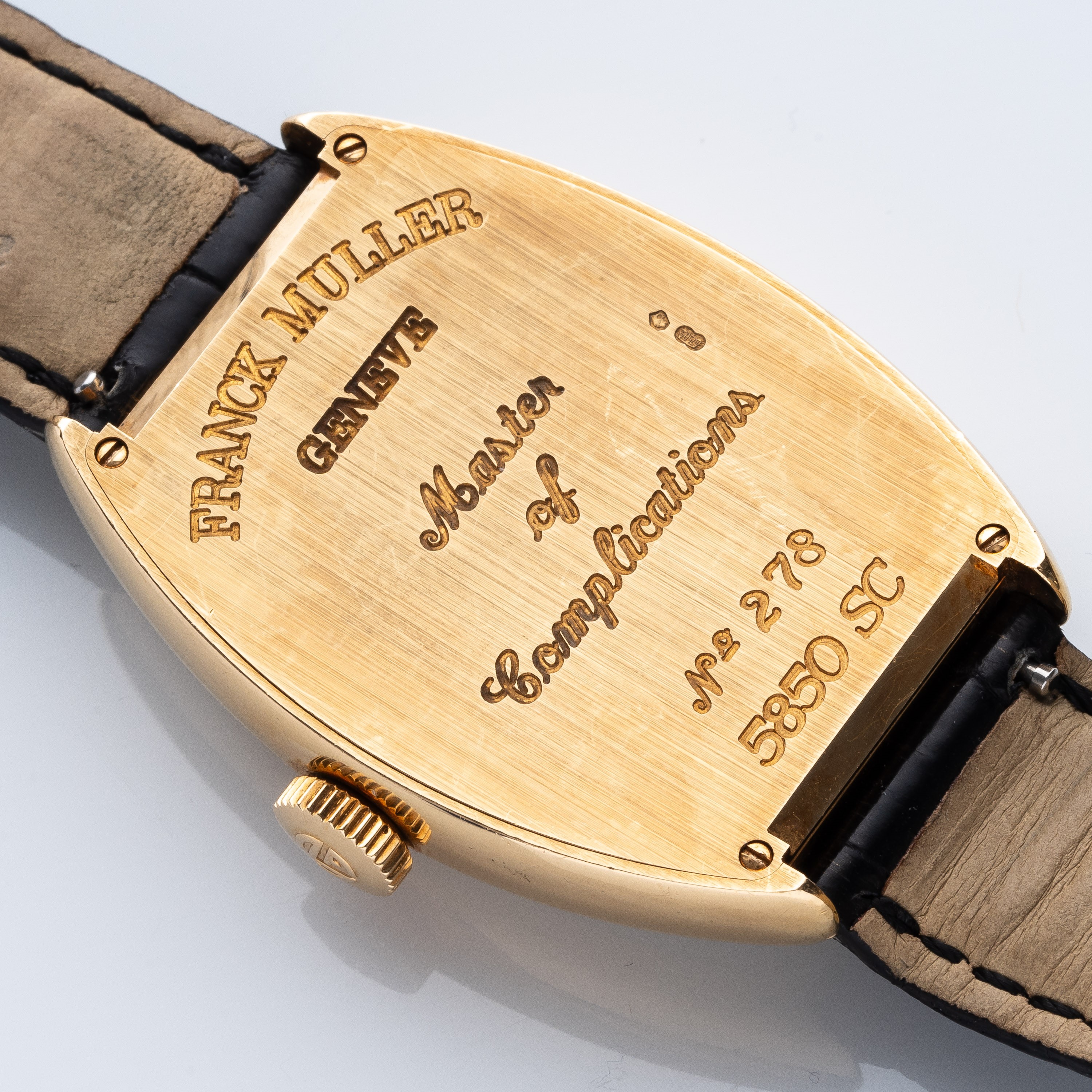 Franck Muller - Casablanca 5850SC — orologio automatico in oro giallo 18 kt con quadrante bianco