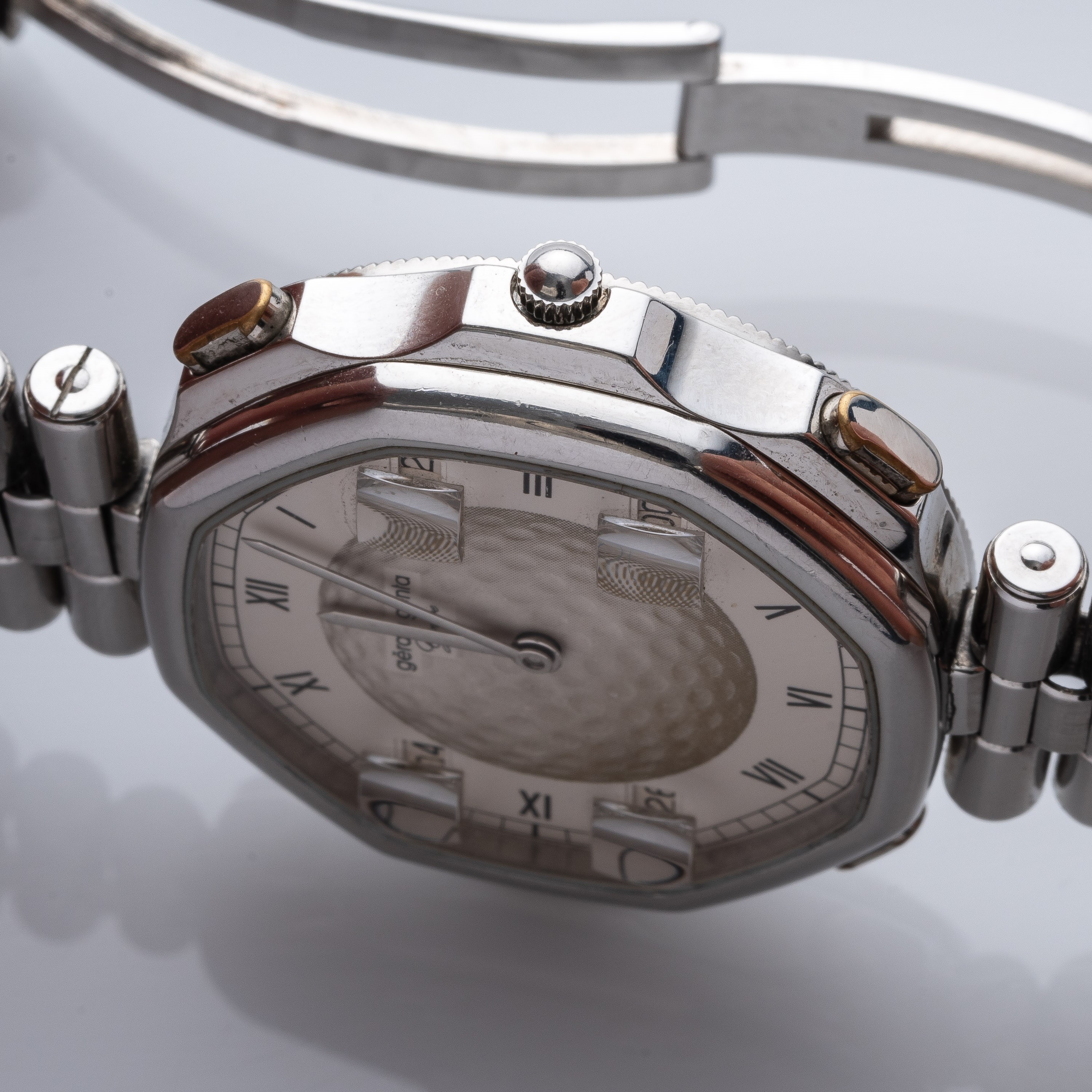 Gerald Genta - L’Open G2900.4 orologio in acciaio al quarzo (1990) con contatori golf