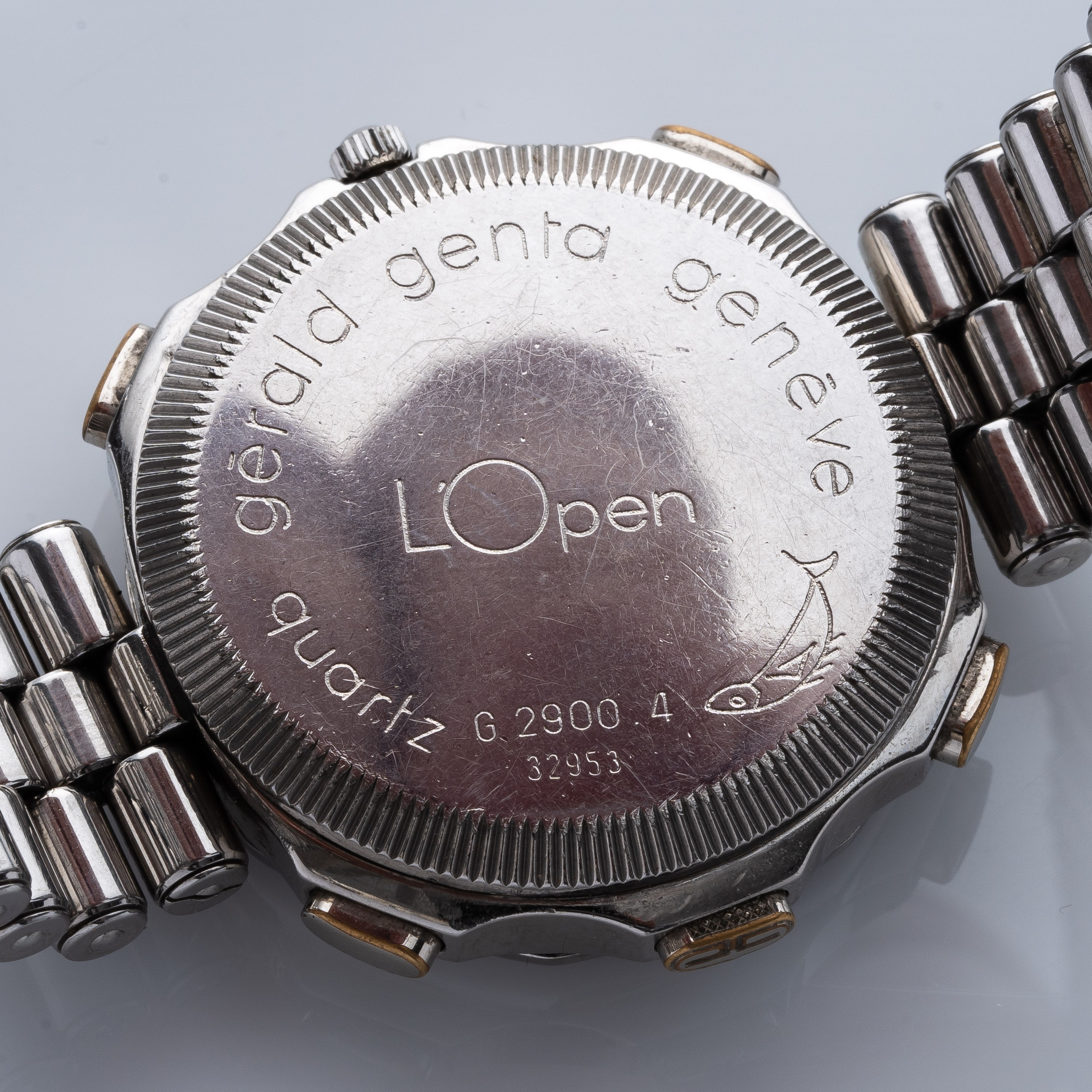 Gerald Genta - L’Open G2900.4 orologio in acciaio al quarzo (1990) con contatori golf