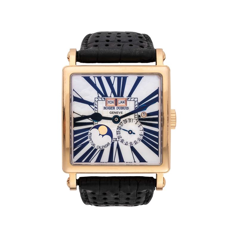 Roger Dubuis - Golden Square G40 — Orologio a carica automatica in oro giallo 18 kt con calendari...