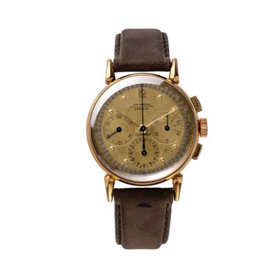 Cronografo Compax Pfeffer Caracas, oro giallo 18 kt