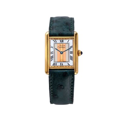 Must De, orologio da polso solotempo in argento placcato oro al quarzo