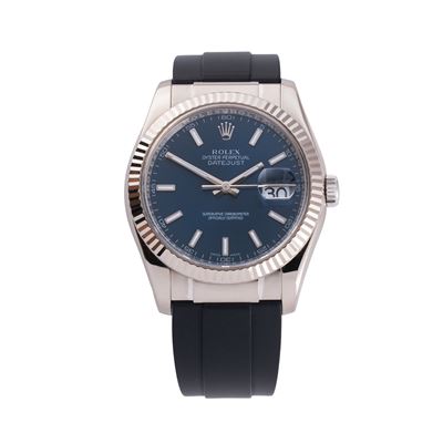 Datejust 116139, orologio solo tempo con carica automatica in oro bianco 18 kt