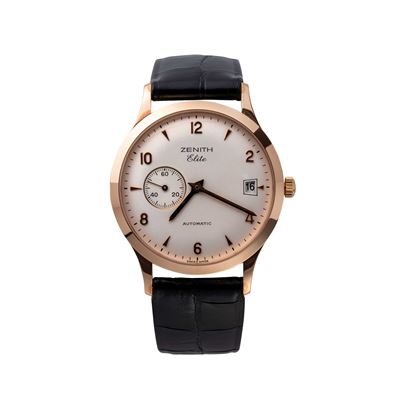 Elite Automatic — orologio da polso in oro rosa 18 kt con calendario e piccoli secondi