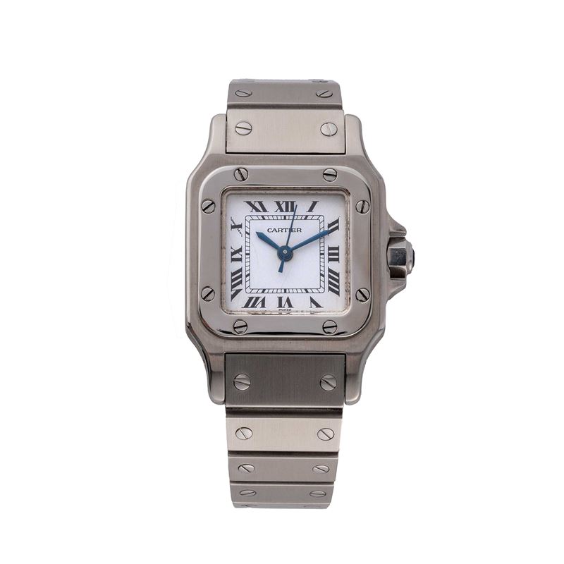 Cartier - Santos Carrée, orologio da donna in acciaio con carica automatica ed ETA 2671