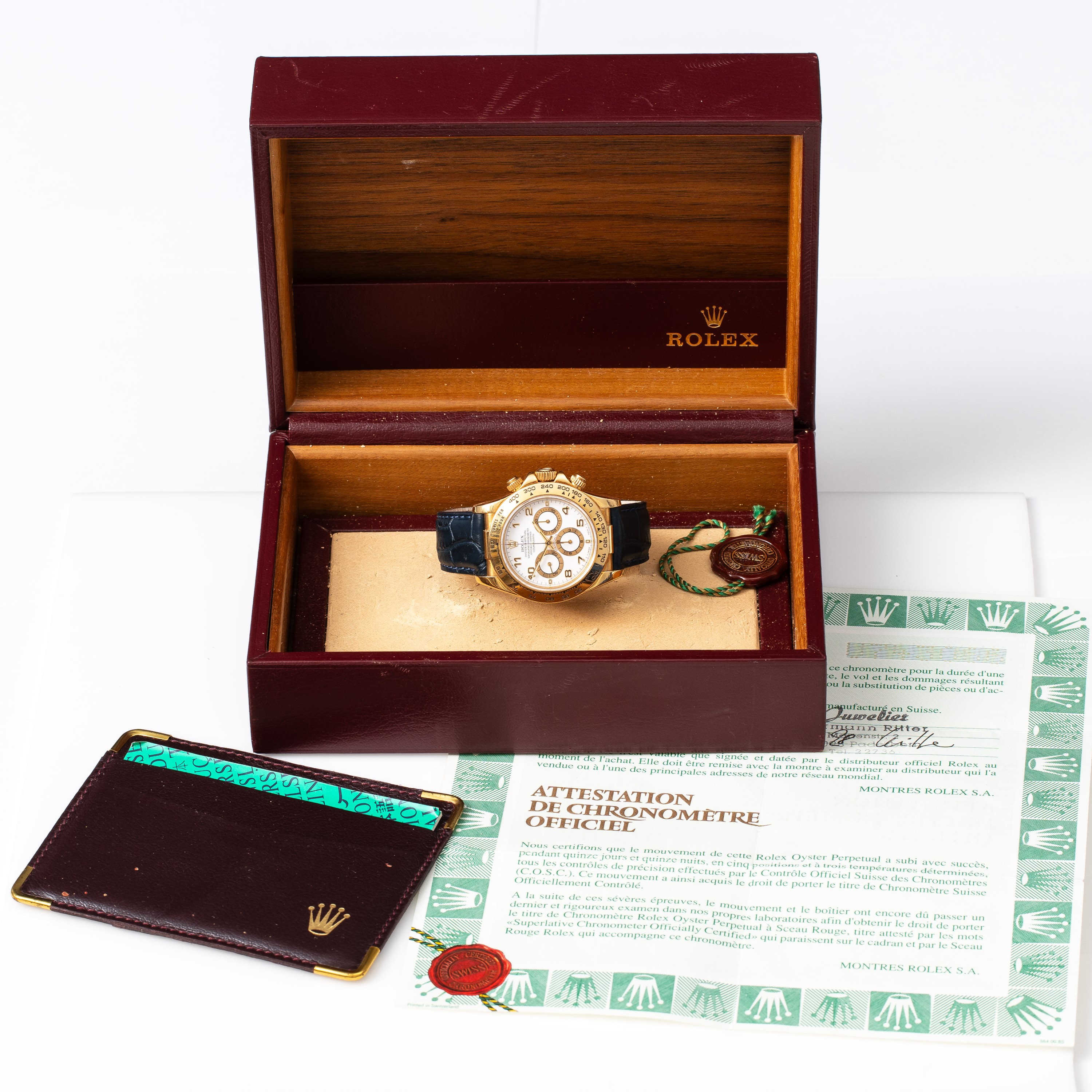 Rolex - Daytona 16518 — cronografo automatico in oro giallo 18 kt con quadrante bianco (1998)