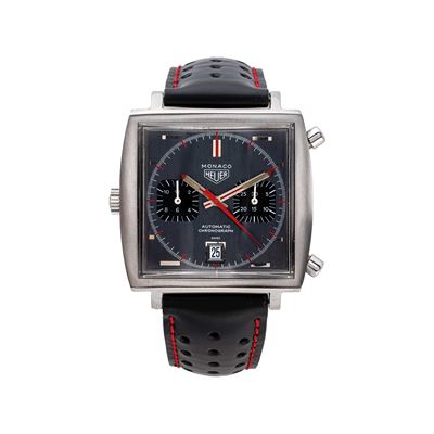 Monaco 1133: orologio cronografico sportivo automatico a carica automatica, quadrante grigio