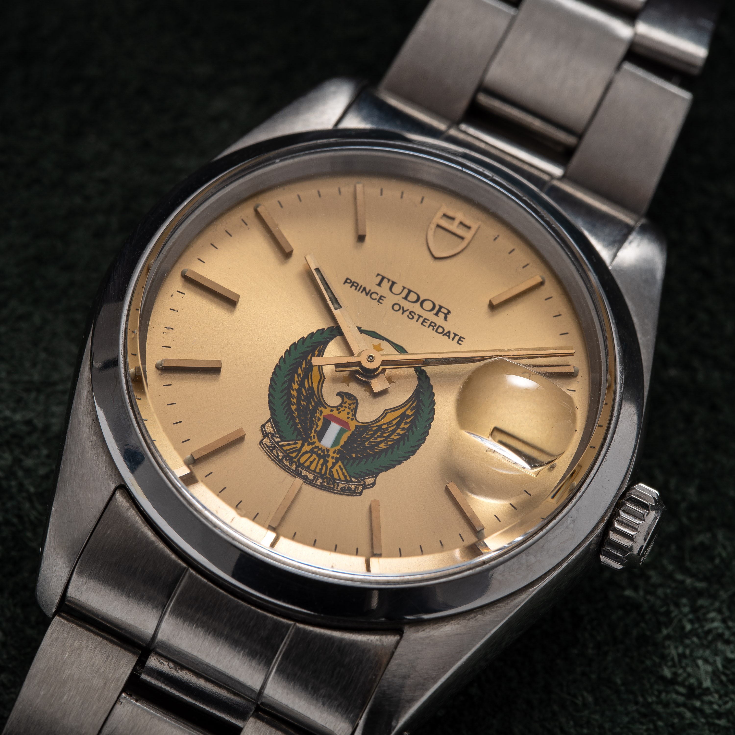 Tudor - Oyster Prince Date 74000, orologio automatico in acciaio con datario ad ore tre e quadran...
