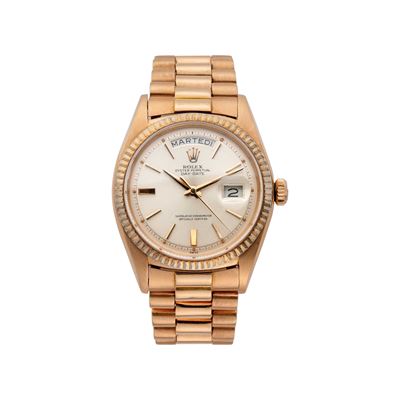 Day-Date ref. 1803 (1967), orologio da polso in oro rosa 18 kt a carica manuale
