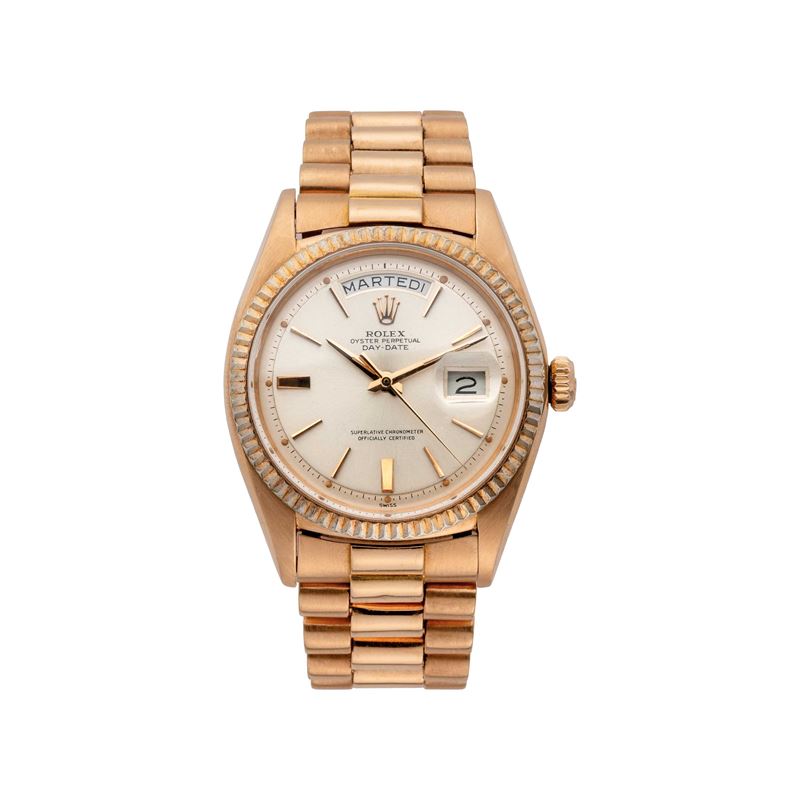 Rolex - Day-Date ref. 1803 (1967), orologio da polso in oro rosa 18 kt a carica manuale