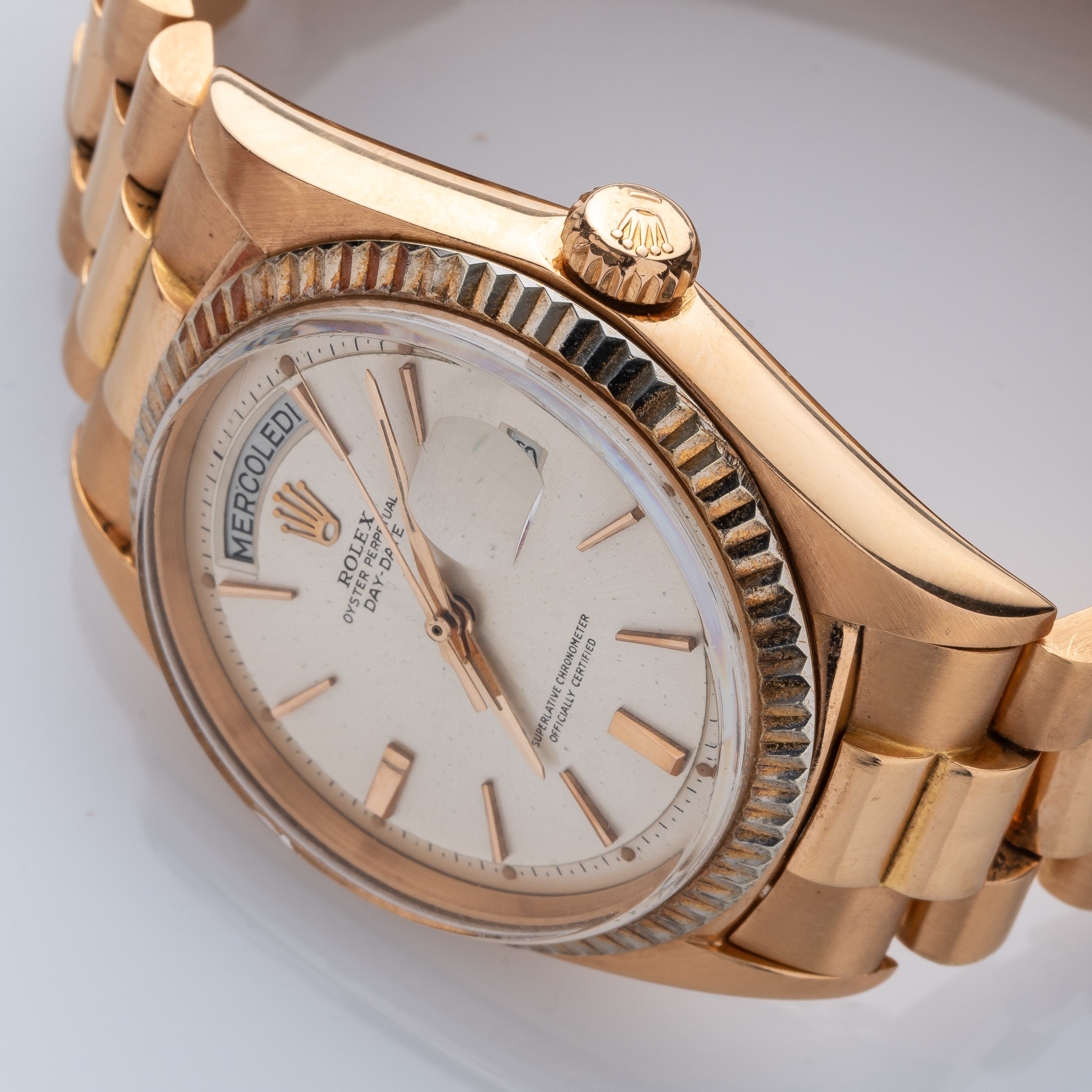 Rolex - Day-Date ref. 1803 (1967), orologio da polso in oro rosa 18 kt a carica manuale