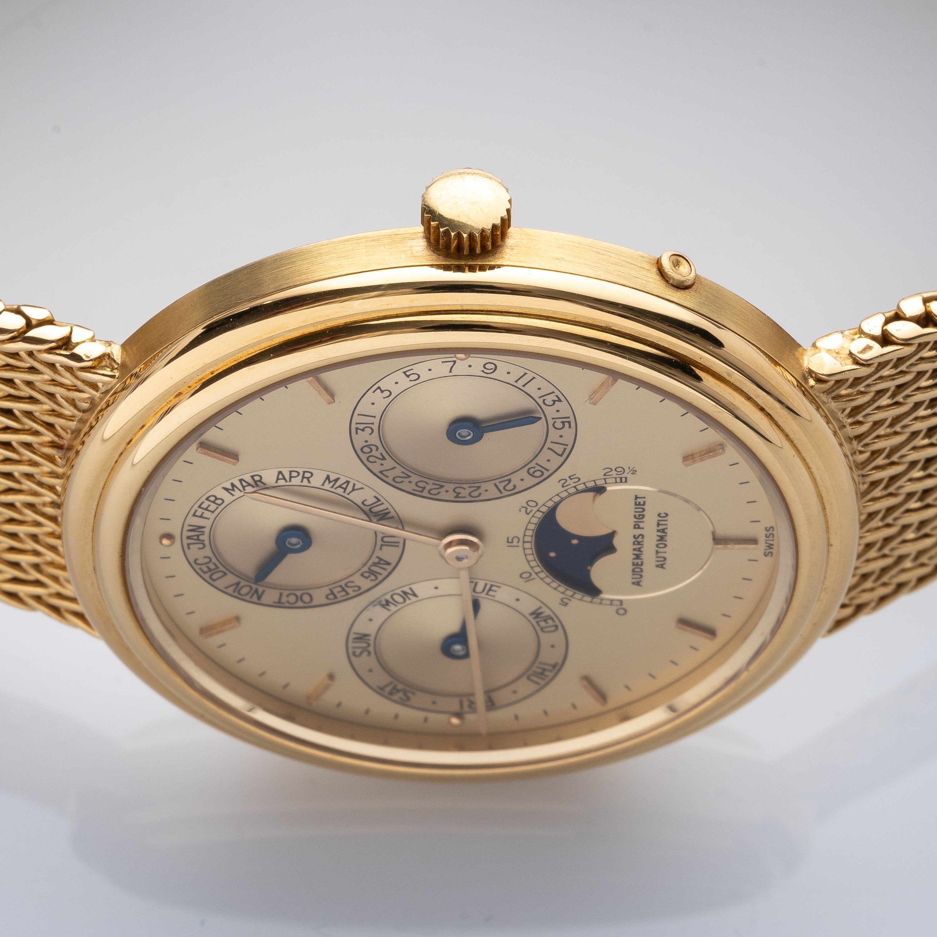 Audemars Piguet - Quantième Perpetual Automatico, oro giallo 18 kt, quadrante champagne