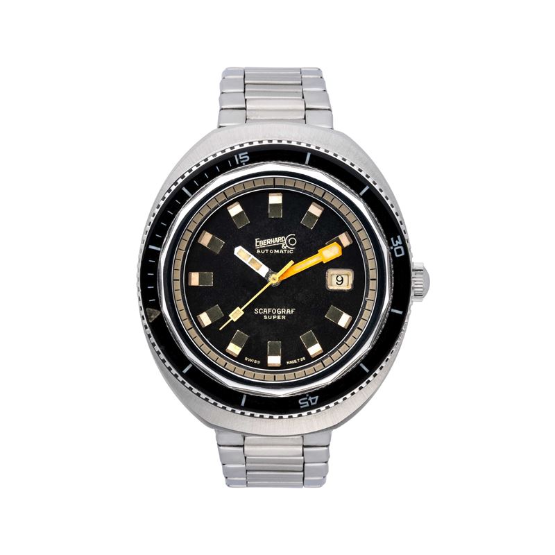 Eberhard - Scafograf 26022 — orologio subacqueo automatico in acciaio con ghiera in bachelite