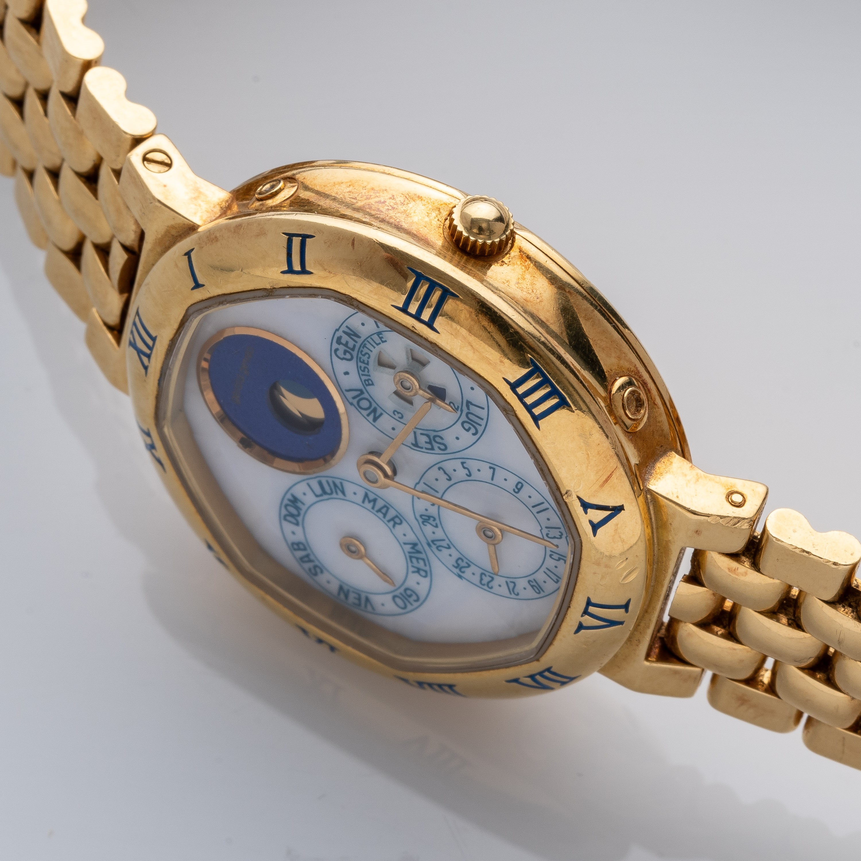 Piaget - Beta 21 — orologio da polso in oro giallo 18kt con quadrante in pietra occhio di tigre