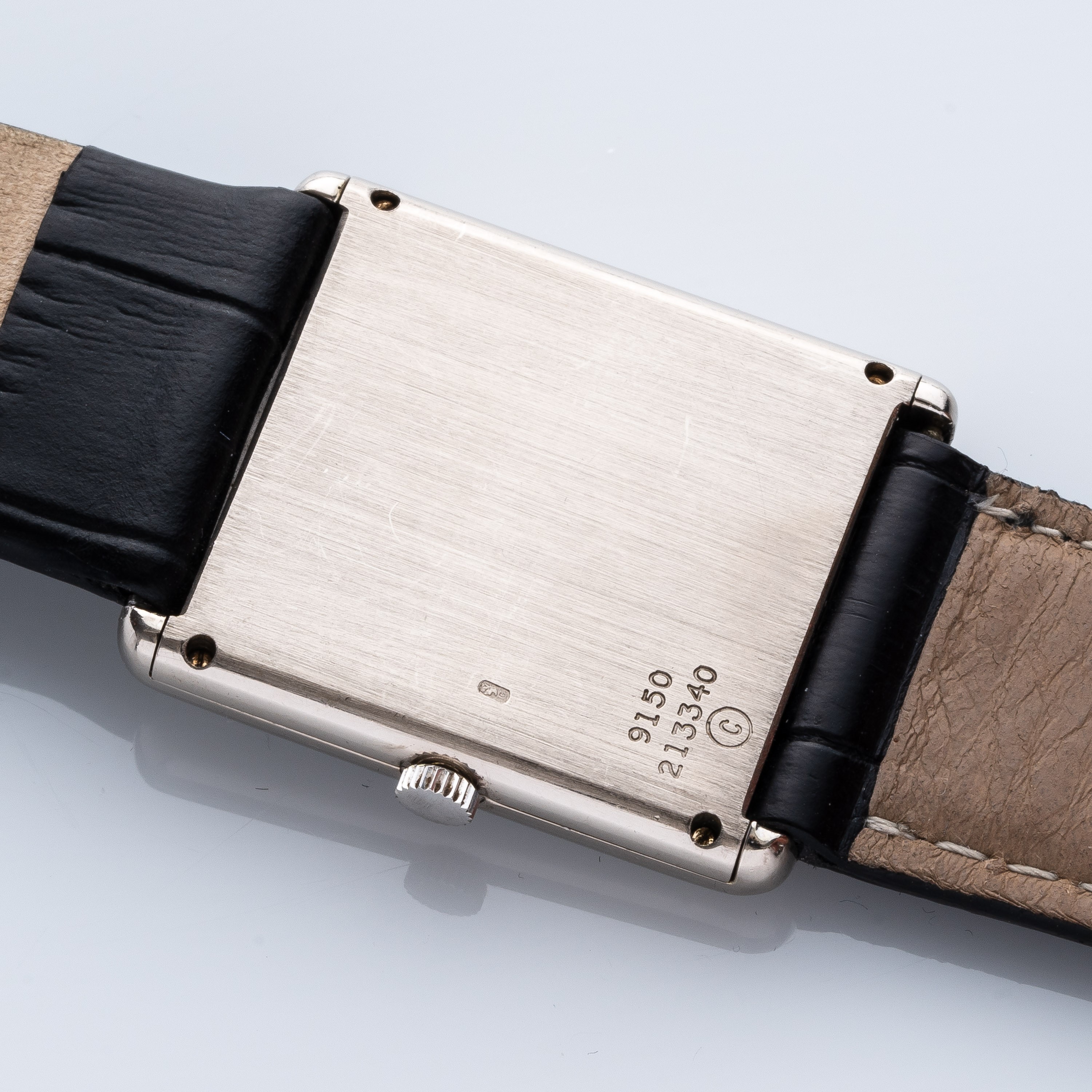 Piaget - Tank, orologio da polso in oro bianco 18 kt con quadrante in onice e diamanti