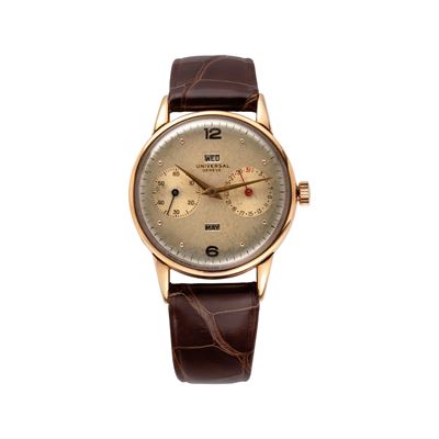 Triple Calendar in oro rosa 18 kt con calendario e sfere Dauphine