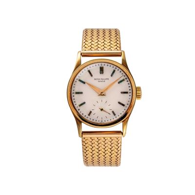 Calatrava, orologio da polso in oro giallo 18 kt a carica manuale con piccoli secondi