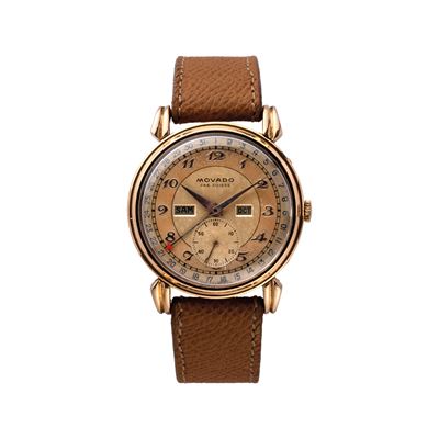 Calendar annuale 4820, orologio a carica manuale in oro rosa 18 kt con quadrante bitonale
