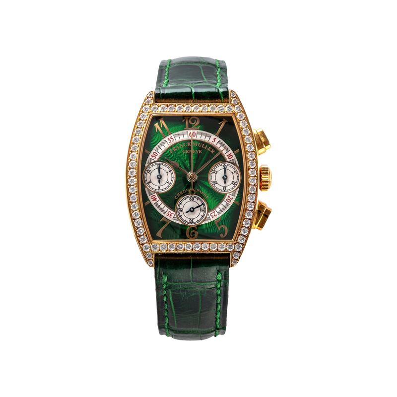 Franck Muller - Casablanca 7502 CC DP Cronografo manuale in oro giallo 18 kt con diamanti, quadra...