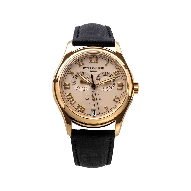Patek Philippe - Calendario annuale ref. 5035 (2000) — orologio automatico in oro giallo 18 kt