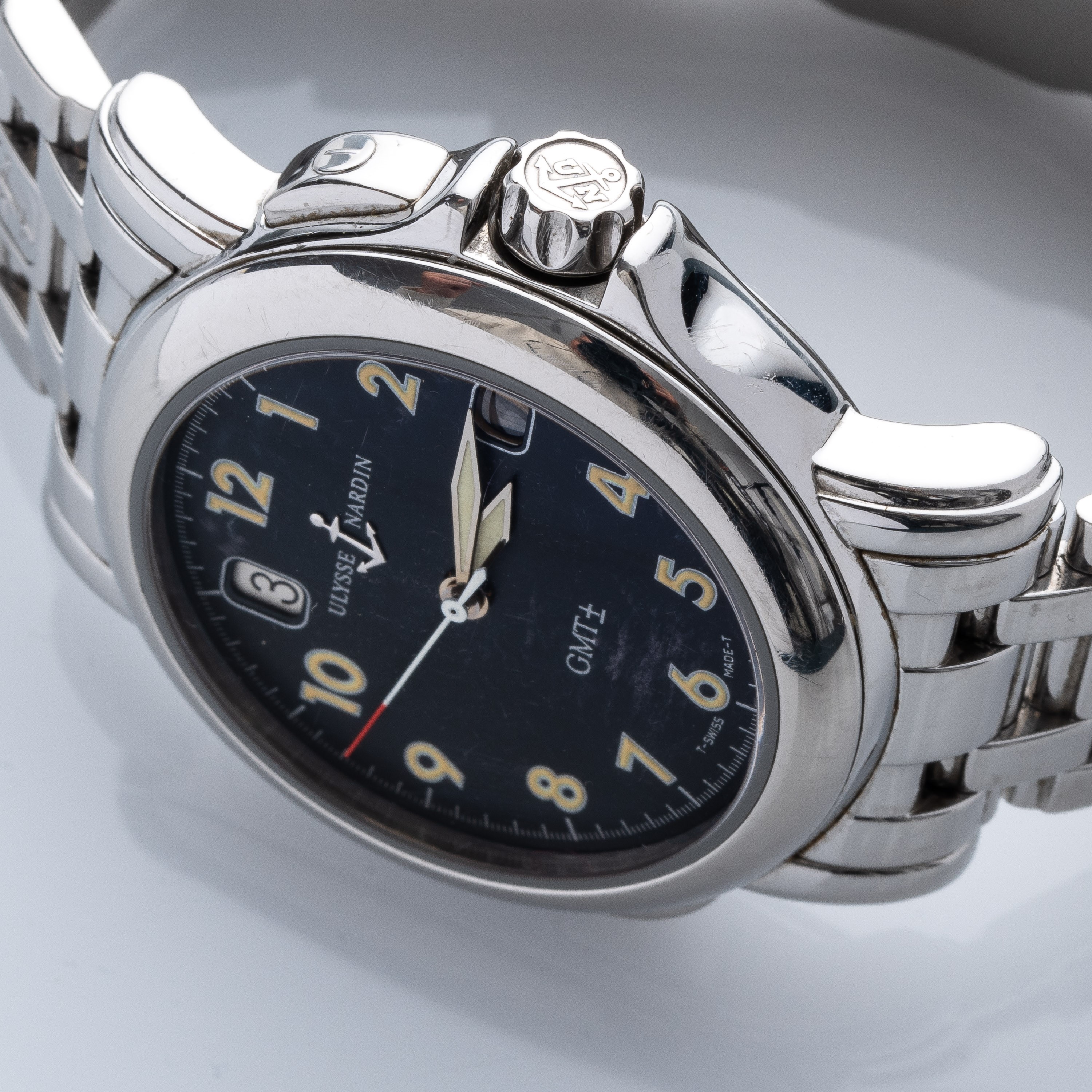 Ulysse Nardin - San Marco GMT — orologio GMT a carica automatica in acciaio con doppio fuso orari...