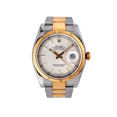 Oyster Perpetual (116233) – orologio solo tempo in acciaio e oro 18kt, quadrante argenté