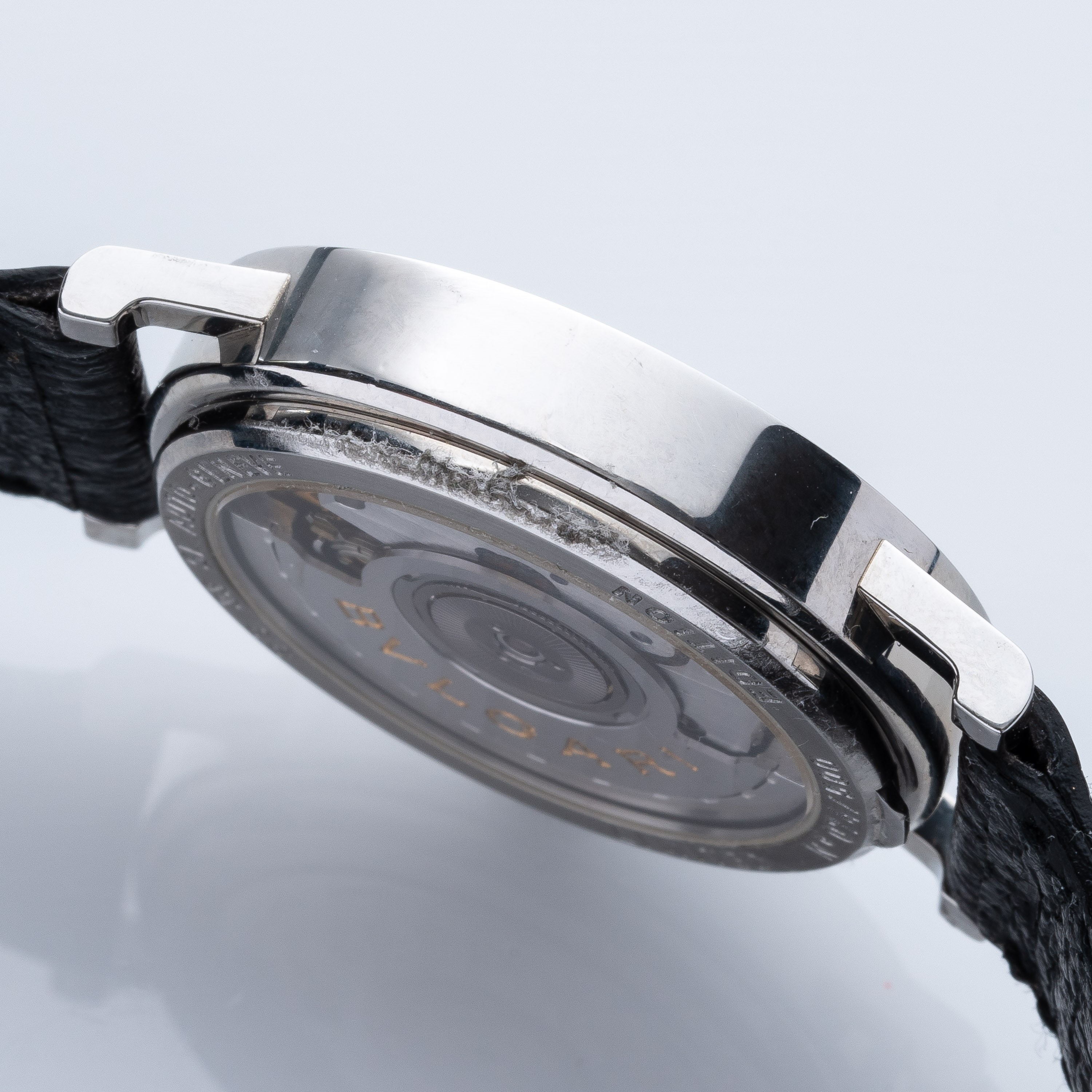 Bulgari, BVLGARI BVLGARI — orologio da polso solotempo in acciaio con datario e quadrante grigio