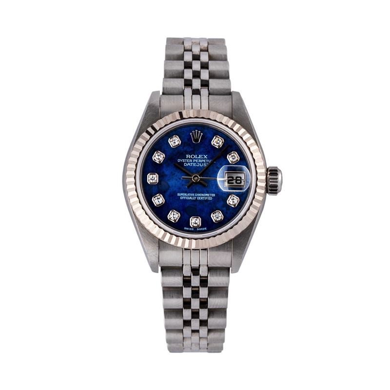 Rolex - Datejust Lady ref. 79174 — orologio da donna con quadrante in sodalite e diamanti