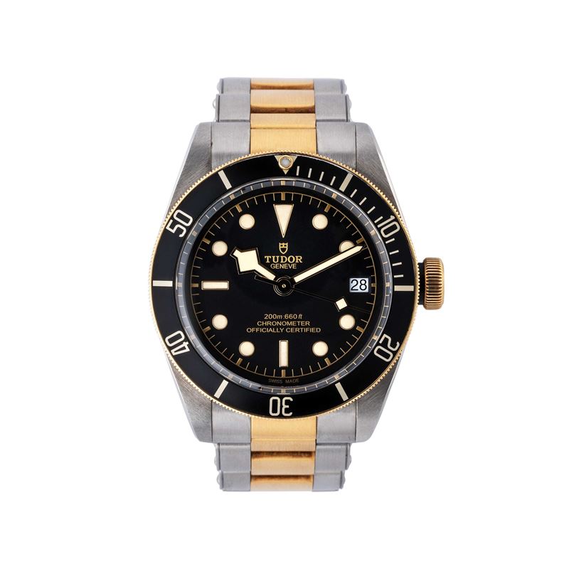 Tudor - Black Bay 79733N, orologio sportivo automatico in acciaio e oro 18 kt