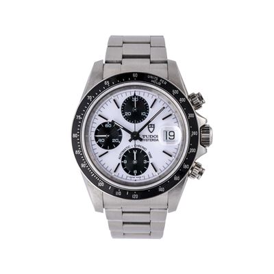 Oysterdate Chrono Time 79260, cronografo automatico in acciaio con quadrante bianco