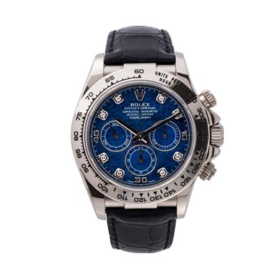 Cosmograph Daytona 16519, cronografo automatico in oro bianco 18kt con quadrante in sodalite e di...