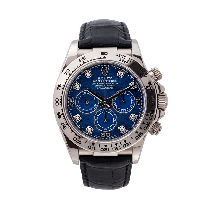 Rolex - Cosmograph Daytona 16519, cronografo automatico in oro bianco 18kt con quadrante in sodal...