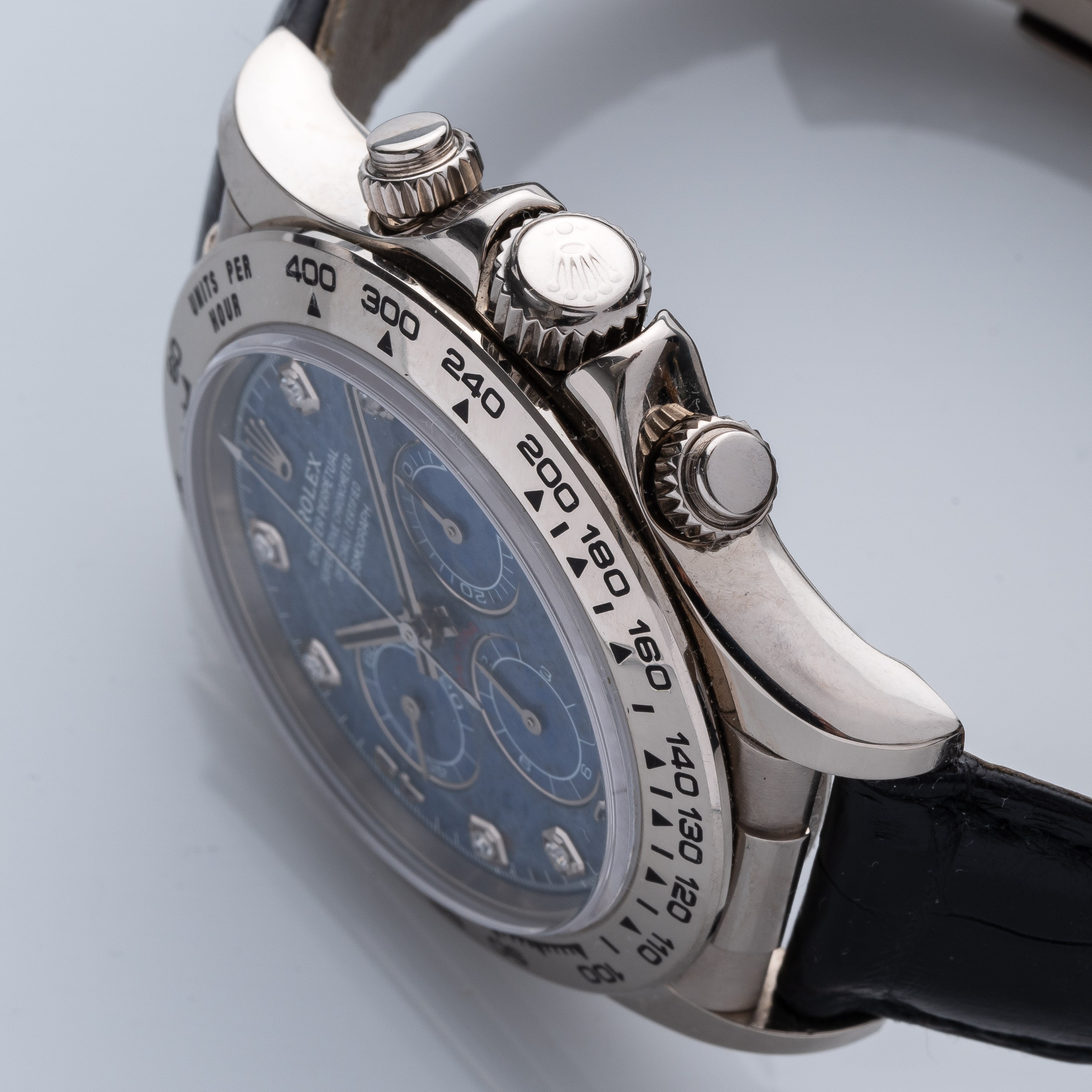 Rolex - Cosmograph Daytona 16519, cronografo automatico in oro bianco 18kt con quadrante in sodal...